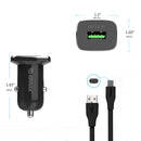 Car Charger and 3ft Cable For Type-C