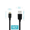 5ft Round Cable For TYPE-C 1.5A