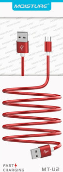 Moisture 2.6A Premium Full Hi-Speed USB A To Micro USB Data Cable In Red