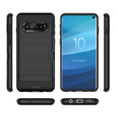 SAMSUNG GALAXY S10 Slim Armor Hybrid Case With Card Holder In Red