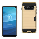 SAMSUNG GALAXY S10 Slim Armor Hybrid Case With Card Holder In Red