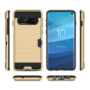 SAMSUNG GALAXY S10 Slim Armor Hybrid Case With Card Holder In Red