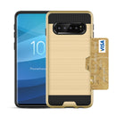 SAMSUNG GALAXY S10 Slim Armor Hybrid Case With Card Holder In Red