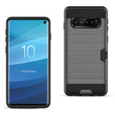 SAMSUNG GALAXY S10 Slim Armor Hybrid Case With Card Holder In Red