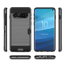 SAMSUNG GALAXY S10 Slim Armor Hybrid Case With Card Holder In Red