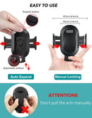 Universal Car Dashboard Windshield Suction Phone Mount with  Adjustable Telescopic Arm and 360 Degrees Rotation.