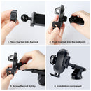 Universal Car Dashboard Windshield Suction Phone Mount with  Adjustable Telescopic Arm and 360 Degrees Rotation.