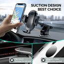 Universal Car Dashboard Windshield Suction Phone Mount with  Adjustable Telescopic Arm and 360 Degrees Rotation.