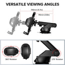 Universal Car Dashboard Windshield Suction Phone Mount with  Adjustable Telescopic Arm and 360 Degrees Rotation.